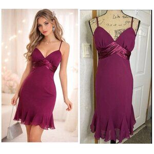 VTG Womens Dress Y2K Fairy Babydoll Trumpet Hem Valentines Chic Cocktail Glam S6